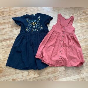 SHEIN girl 6-8 years Floral Embroidered Black and Pink Kids Dresses